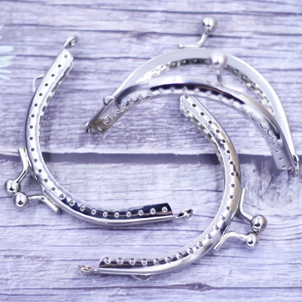 Серебряный тональный кошелек 8 5 см супинатор клатч поцелуй застежка ручка для