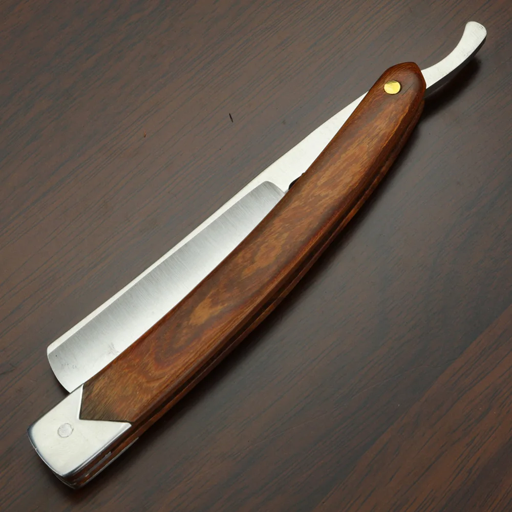 Японская прямая стальная бритва 440C мужские бритвы Titan деревянная ручка