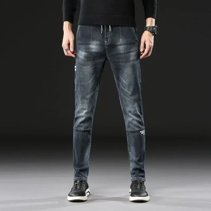 Джинсы мужские 2 цвета свободные в стиле хип-хоп | Мужская одежда
