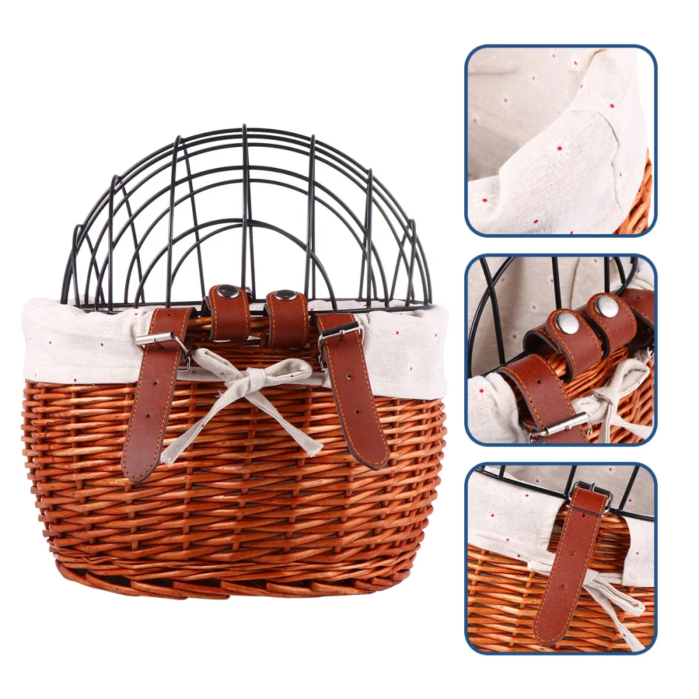 

Bike Basket Handlebar Basket Durable Cycling Pet Dog Cat Carrier Bag