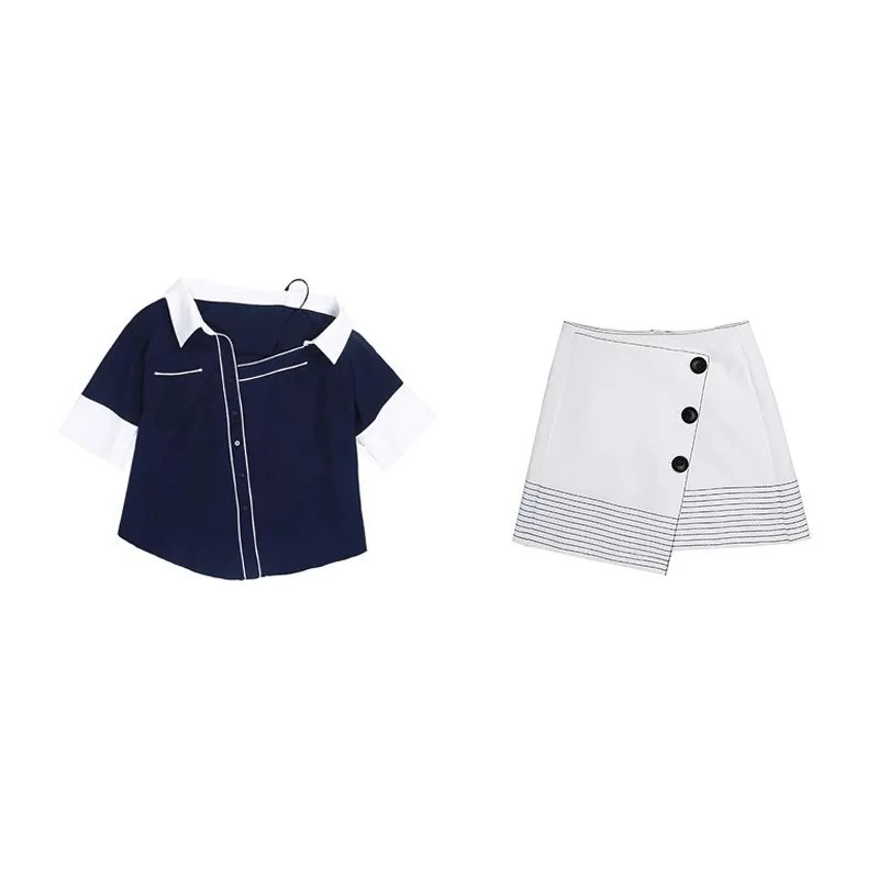 

Celebrity Temperament Off-the-shoulder Top Irregular Skirt, Skirt Set Women's Spring Clothing 2020 New Two-piece Suit