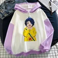 2021 winter japanese manga wonder egg priority sweatshirt kawaii clothes cool splicing oversize harajuku cartoon women hoodie