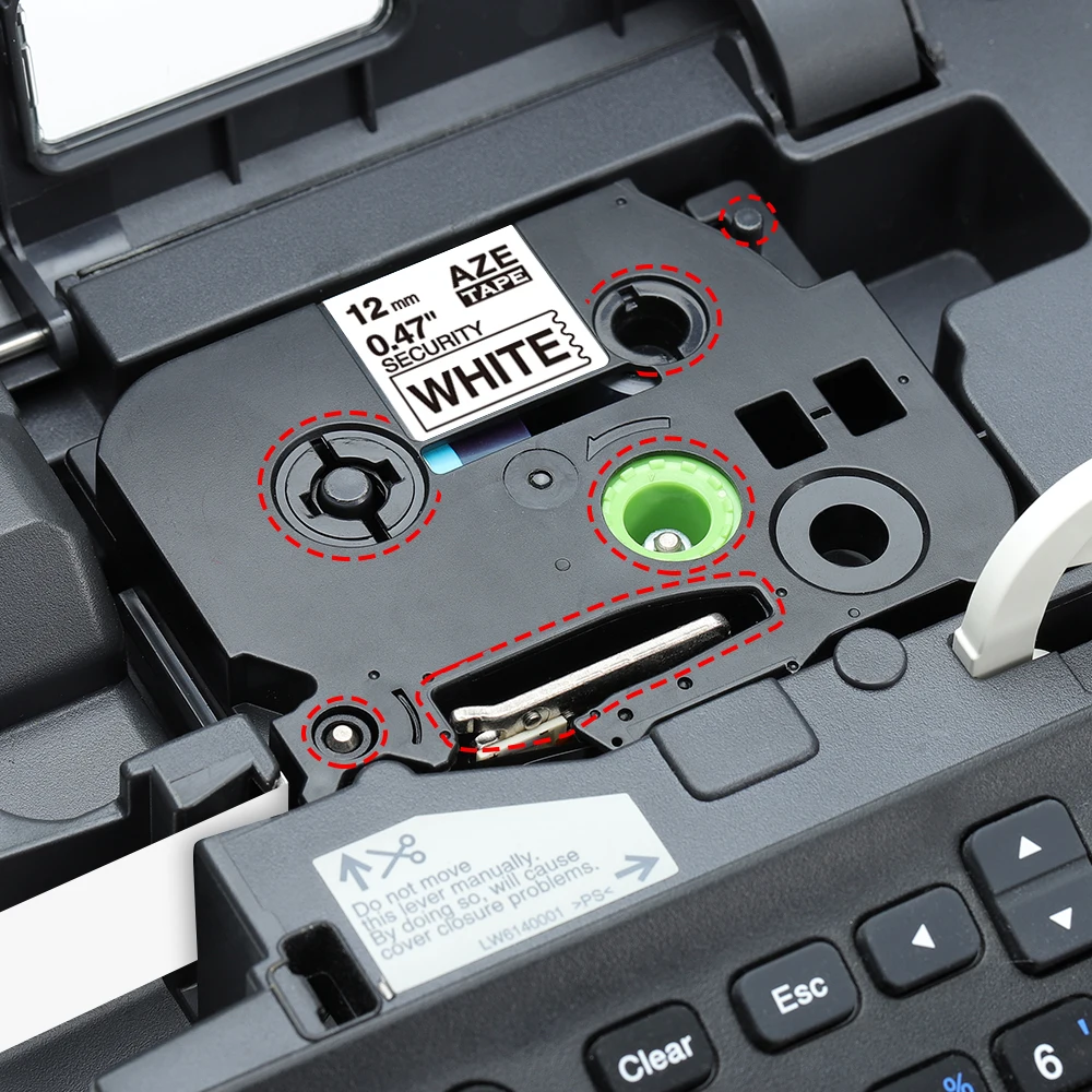 10 шт. ярлыки для безопасности 12 мм совместимы с Brother P-touch tzSE3