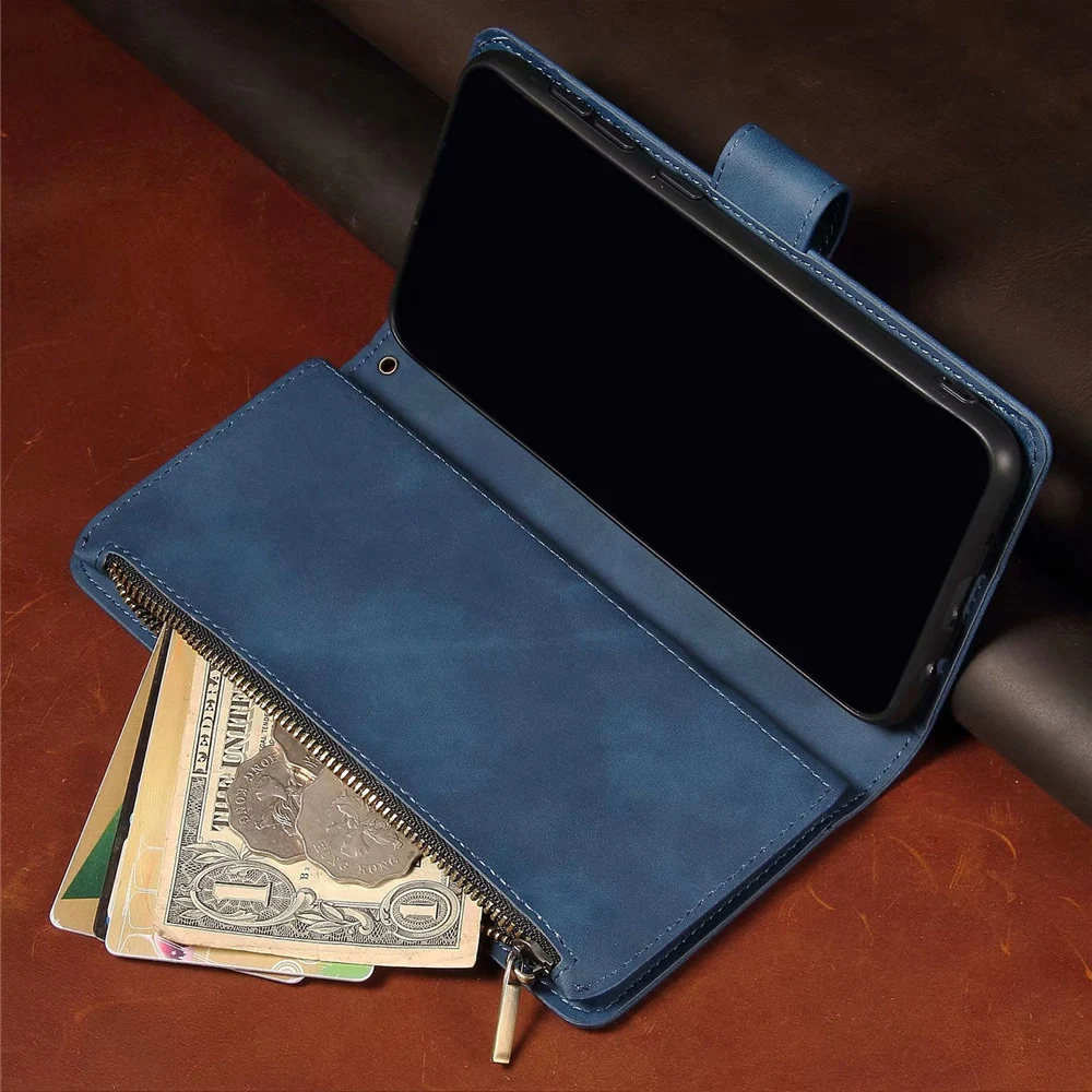 Zipper Wallet Case For Samsung Galaxy A52 A72 A32 A12 A33 A53 A22 A31 A41 A51 A71 A10 A20 A30 A40 A50 A70 S Flip Leather Cover