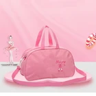 Детские Балетные сумки с вышивкой, вместительная спортивная водонепроницаемая сумка для девушек, спортивная сумка на одно плечо