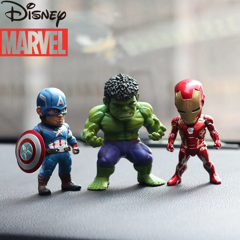 

Disney Marvel Avengers Captain America Iron Man Spider-Man gram car cartoon interior decoration ornaments toys