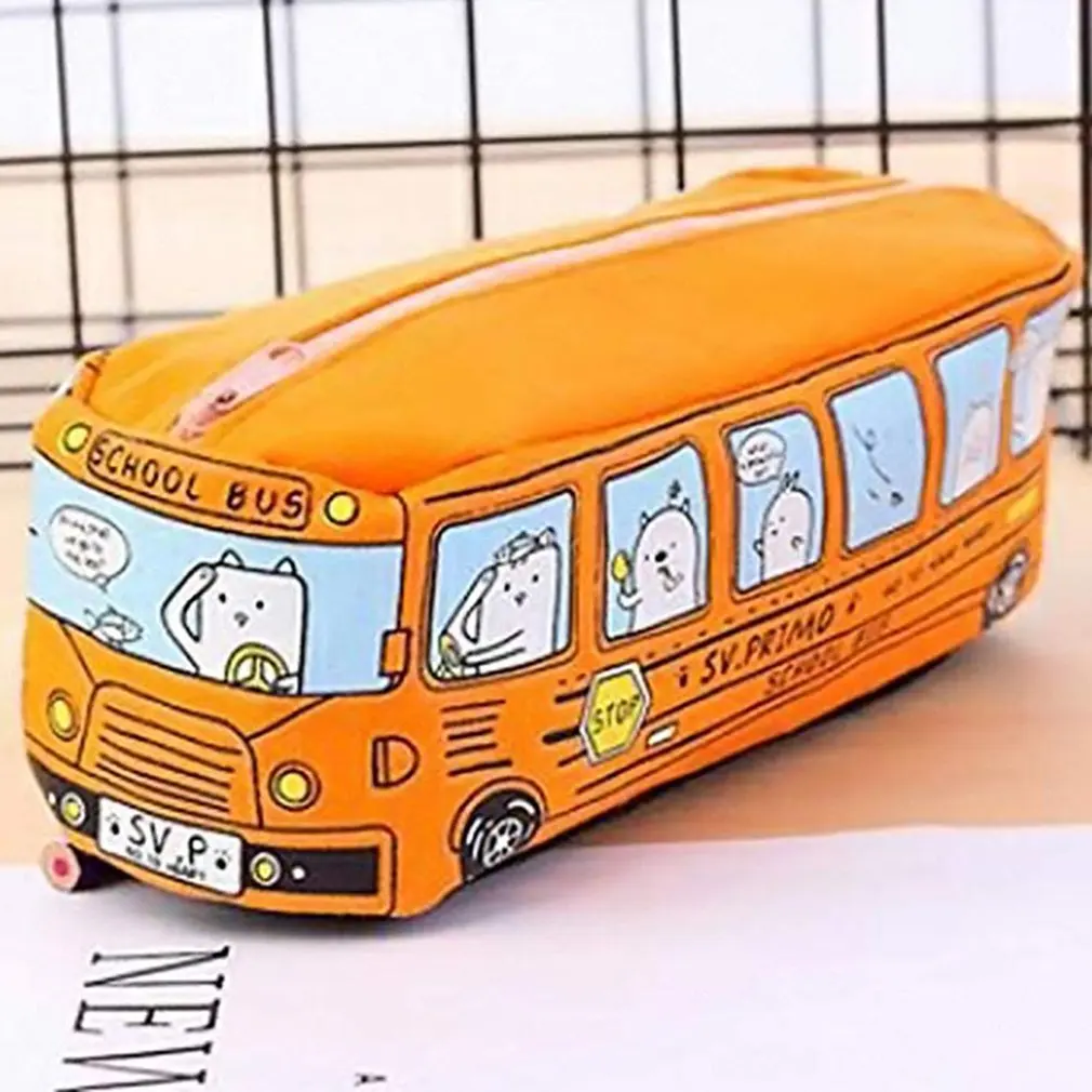 Большой Вместительный чехол для карандашей из парусины школьные принадлежности