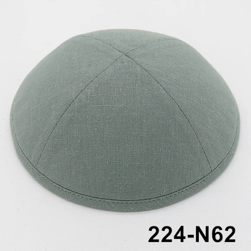 224N62 При покупке более 5 лотов(50 шт.) будет 10% скидка tkippot Kippa Linen KippahLine19cm Yarmulke Beanies JewishSkullies - Цвет: 224N62
