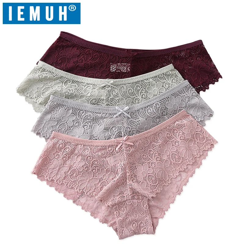 IEMUH сексуальные кружевные трусики Для женщин нижнее бельё для девочек модная