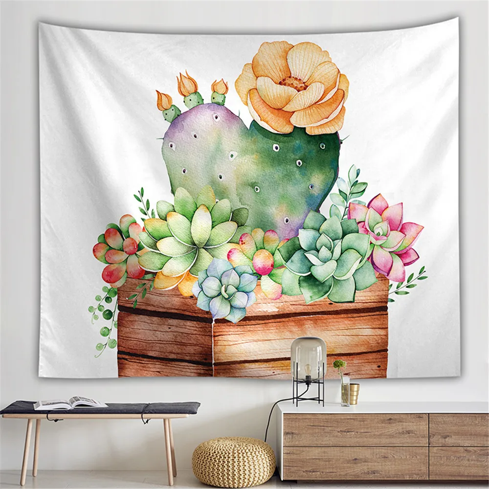 Настенный Гобелен кактус богемное пляжное полотенце одеяло коврик для пикника