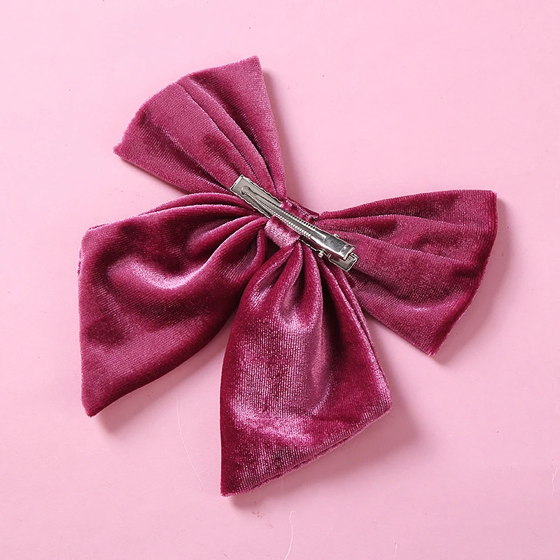 Autumn Winter Velvet Barrettes 2 Level Big Bow Hair Clip Korea Ponytail Hairgrip Women Accessories Clips Headwear | Аксессуары для