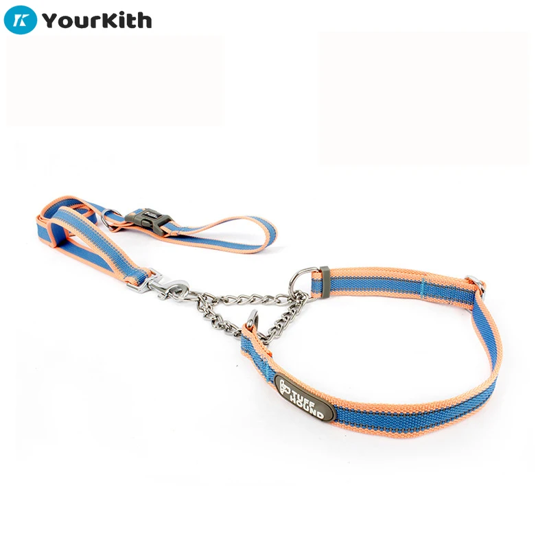 

YourKith Dogs Accessories Dog Leash And Collar Set All In One P-Type Leash Collar For Dogs Traction Rope Pet Supplies