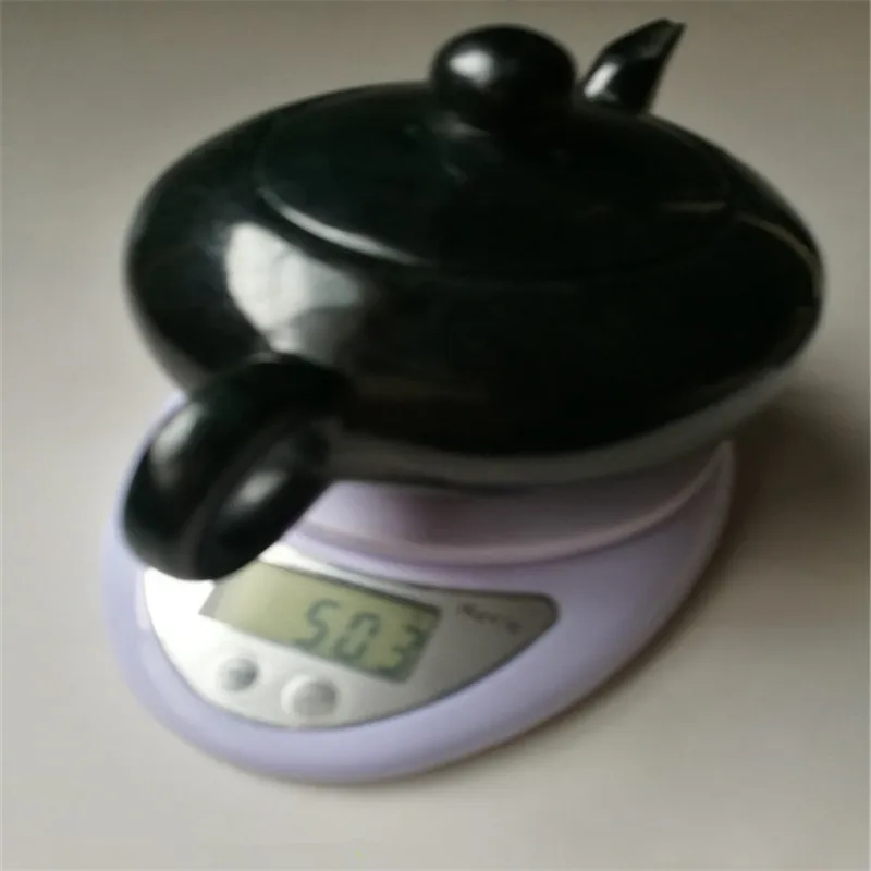 Натуральный черный нефрит ручной чашка с резьбой китайский резьба нефрита