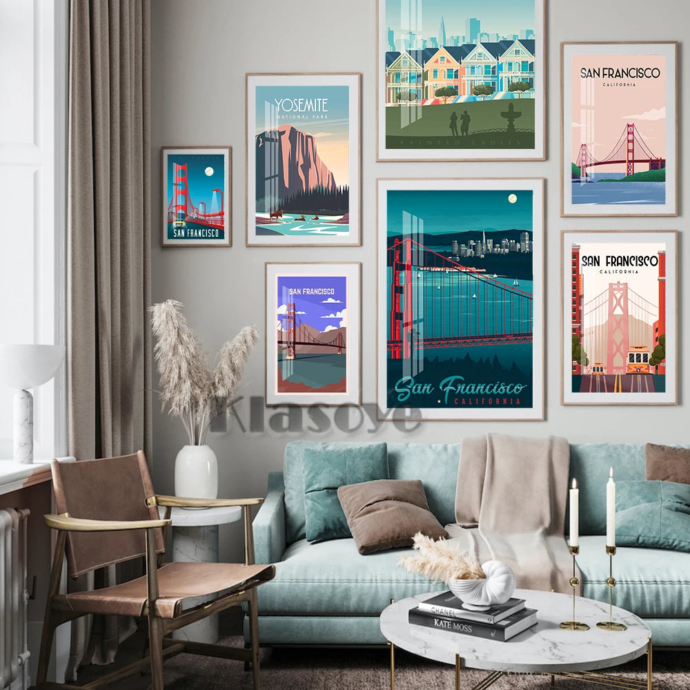 Пейзаж города мира, Карта путешествий, плакат, Rio, Ирландия, Румыния, холст, живопись, Римский Сан-Франциско, принты, искусство, Настенная картина, домашний декор