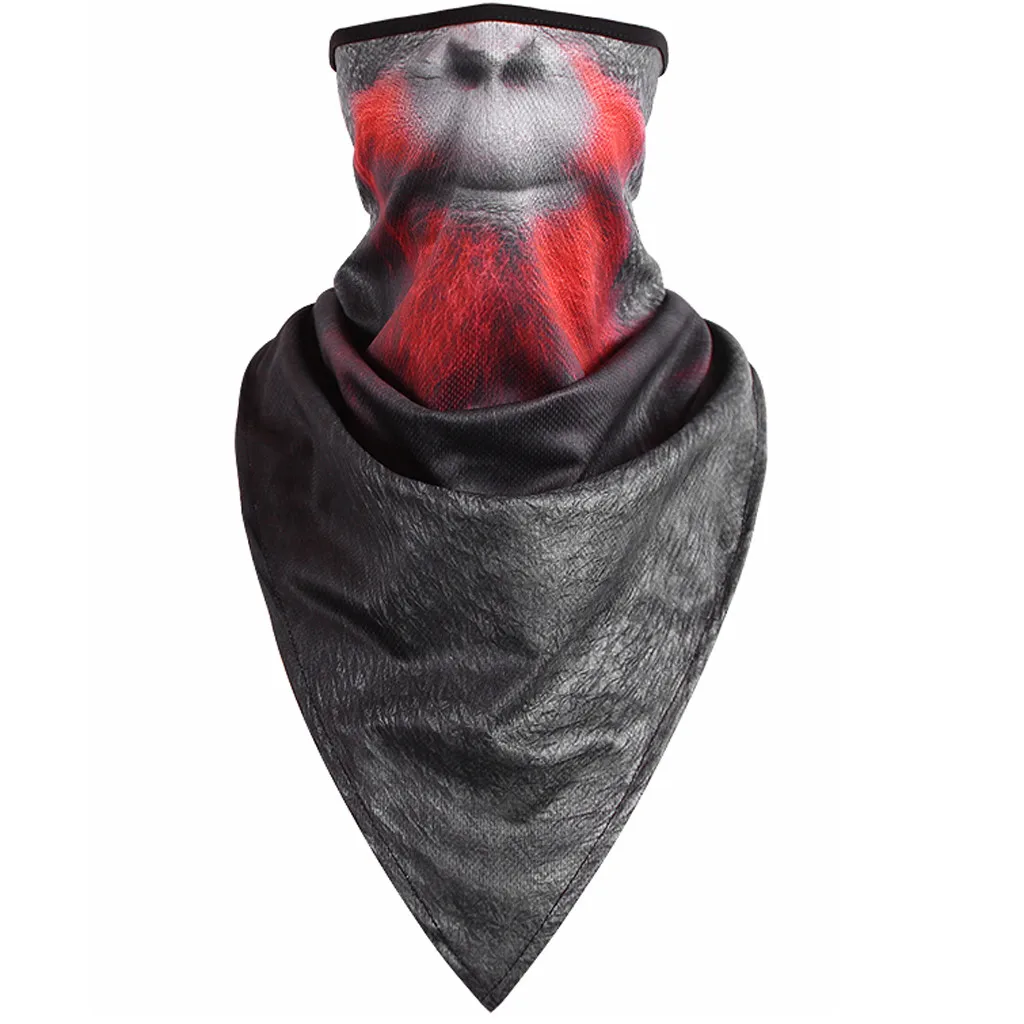 Мужская и женская маска для улицы, 3D, кошка, собака, бандана, половина лица, маска для грелки, для шеи, для защиты лица, для велосипеда, лыжного туризма, велоспорта, Спортивная Балаклава - Цвет: R