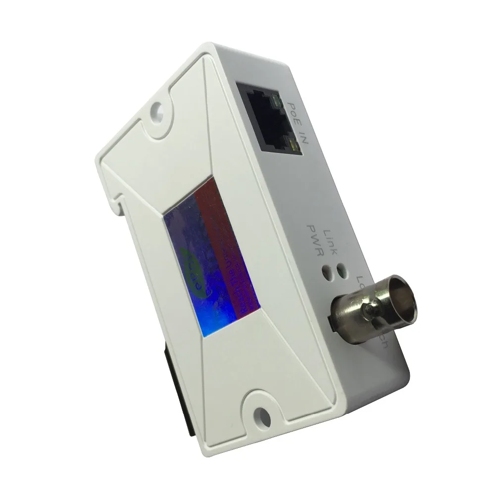 1 канал Однопортовый ip-удлинитель, питание и Ethernet по RG59 коаксиальный кабель для передачи ip-камеры, RJ45 в BNC конвертер