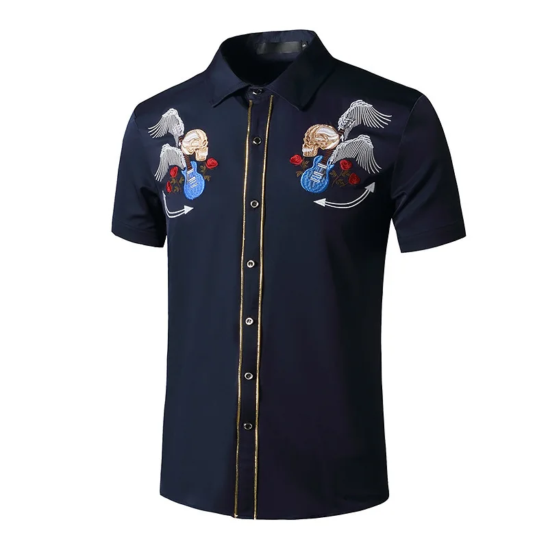 #4753 черные синие белые хаки мужские рубашки Высококачественная модная Винтажная