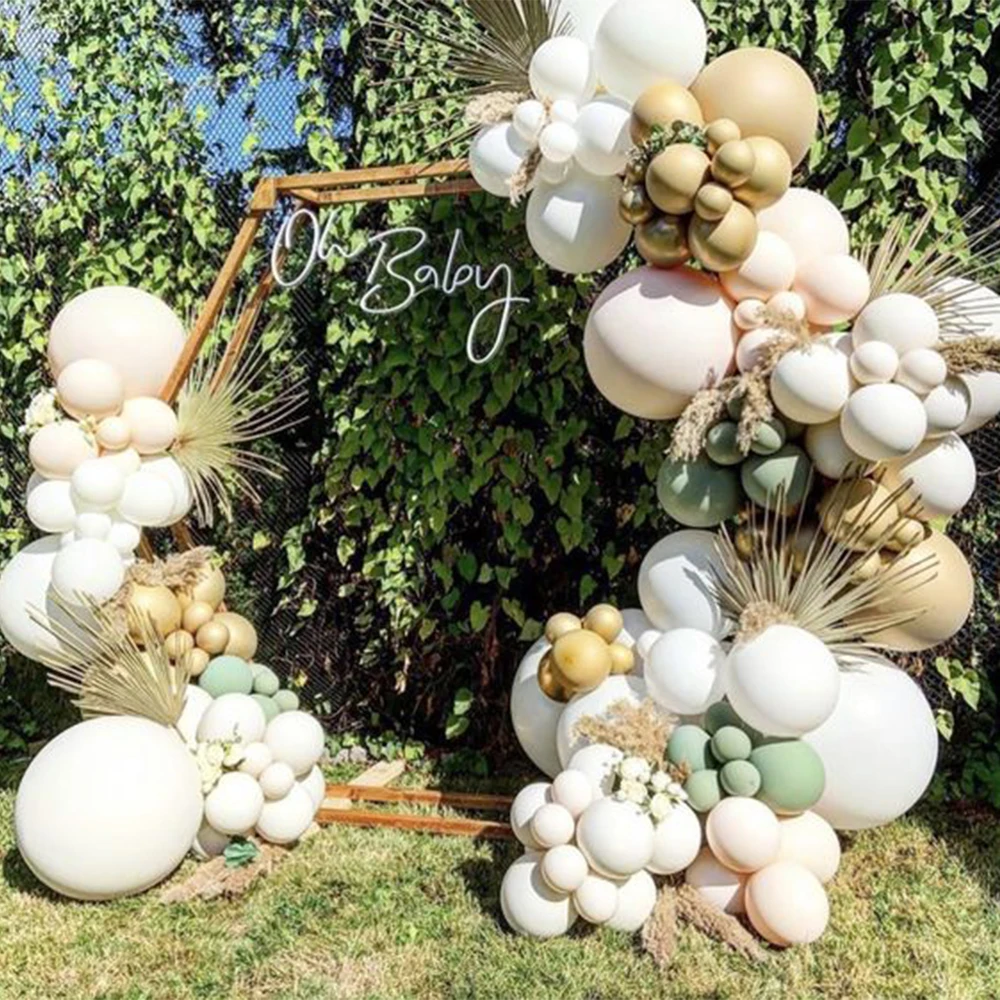 

111Pcs Balloons Garland Arch Kit White Green Balloons Wedding Baby Shower Birthday party Decoration