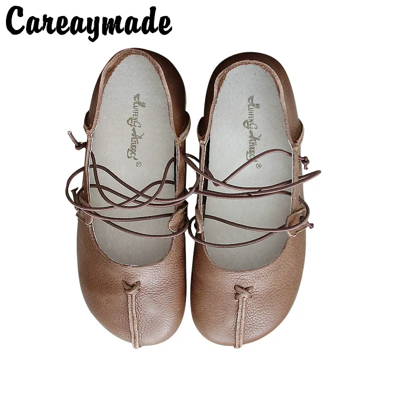 Careaymade-Retro Genuine Leather super soft sole single shoes original literature and art spring summer small | Обувь