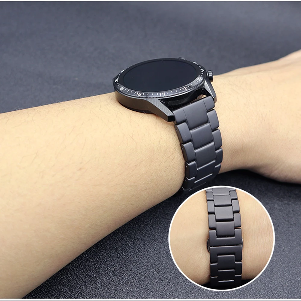 

22 20mm watch band for huawei gt2e gt 2 e strap Ceramic correa for samgsung galaxy watch active 2 Gear S3 46mm amazfit bip bands