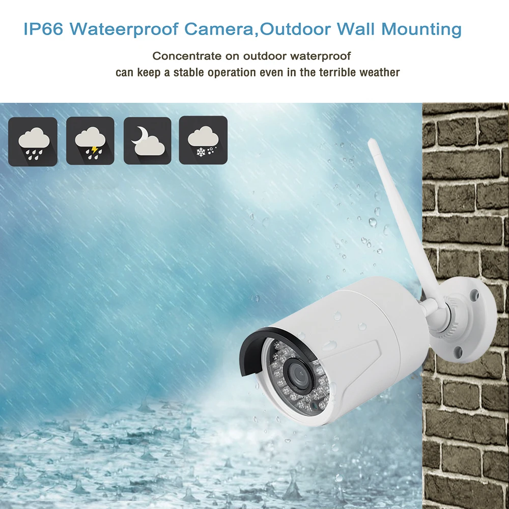 IP-камера видеонаблюдения с ИК-подсветкой ночным видением IP66 | Безопасность и