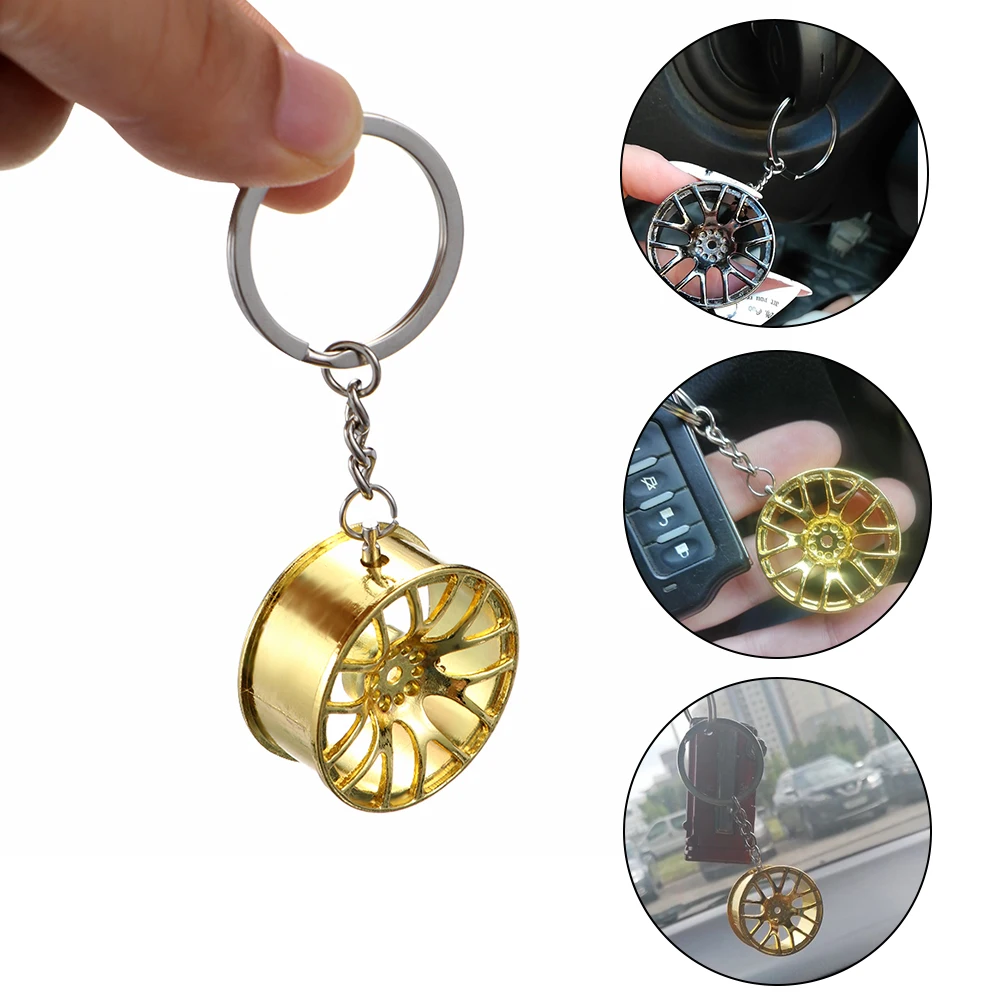 1 Pcs 3D Luxury Creative Key Chain New Metal Car Wheel Rim Hub Keyring Auto Aaccessories for Man Women | Автомобили и мотоциклы