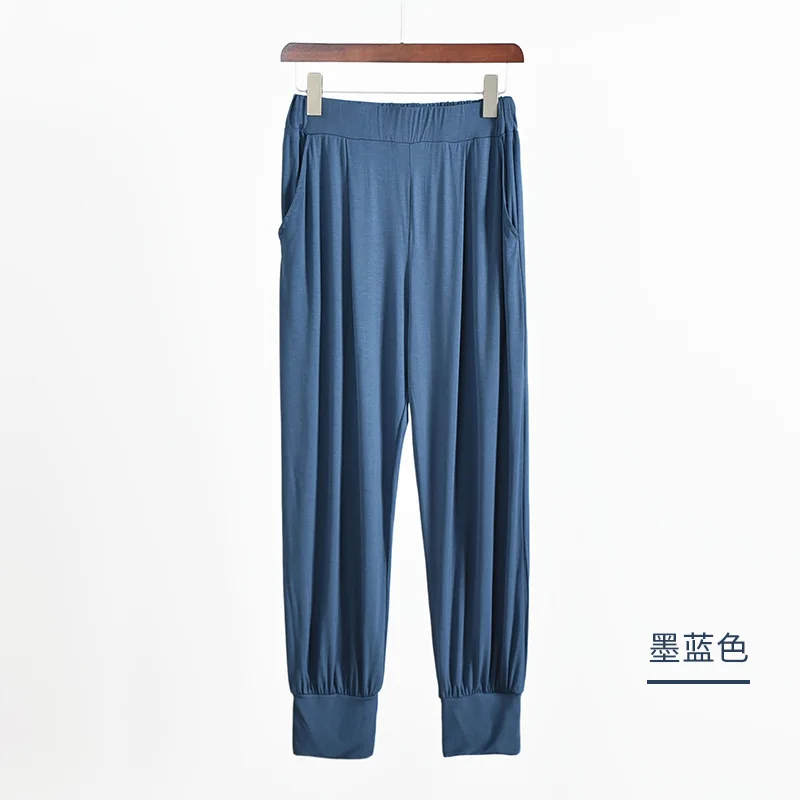 Женские летние тонкие драпированные брюки-фонарики из модала широкие брюки до