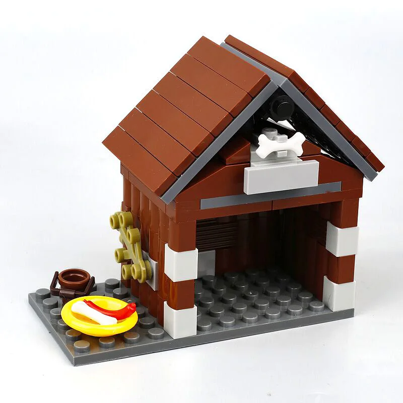Фигурки животных зоопарк дом MOC аксессуары полиция собака домики для домашних