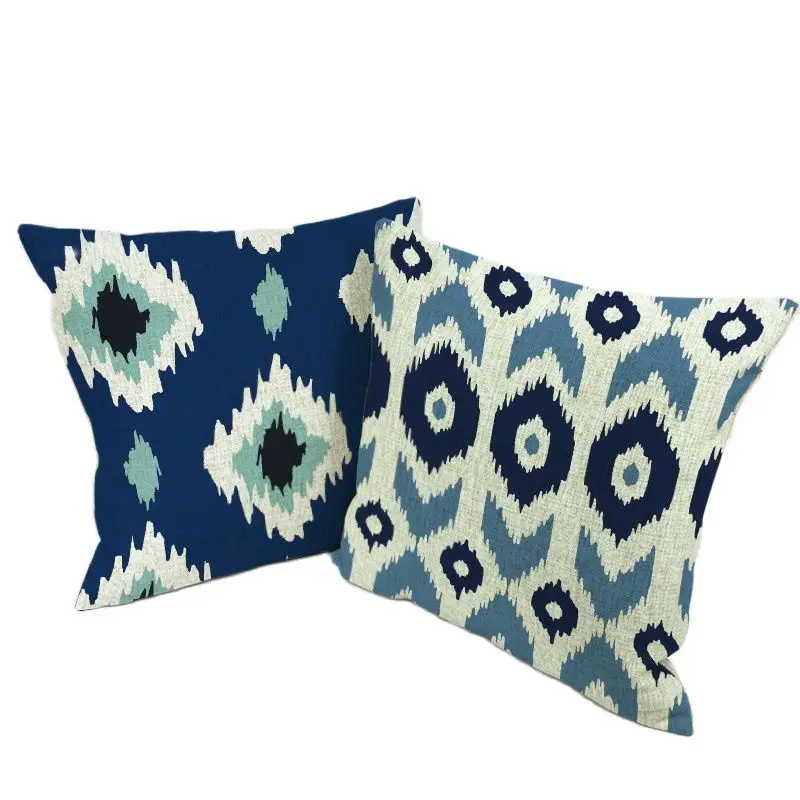 

wholesale Ikat Decor Cushion Cover Indian Tribal Patterns Turkish Kilim Toss Pillow Abstract Square Without Inner Lumbar Support