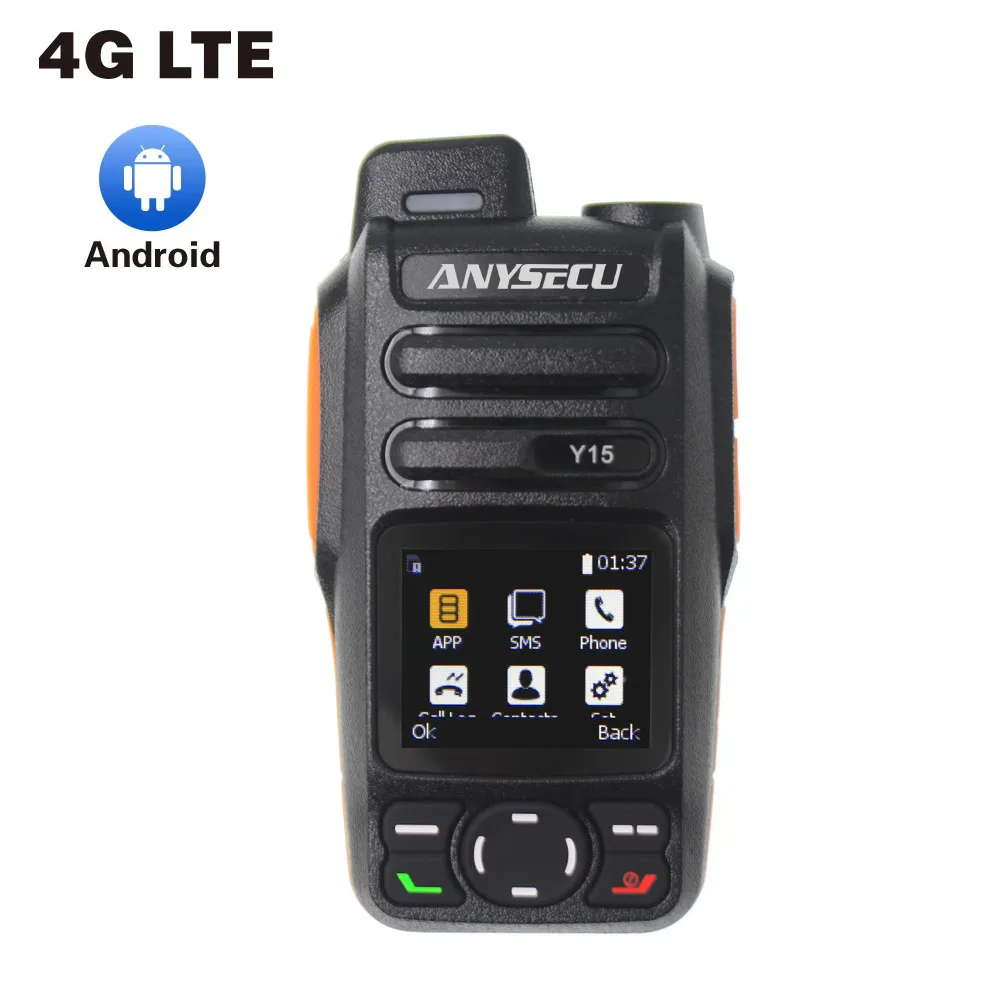 

Сетевая рация ANYSECU Y15, Android 5,1, 4G, LTE/WCDMA/GSM, POC, совместима с Zello или Real-ptt