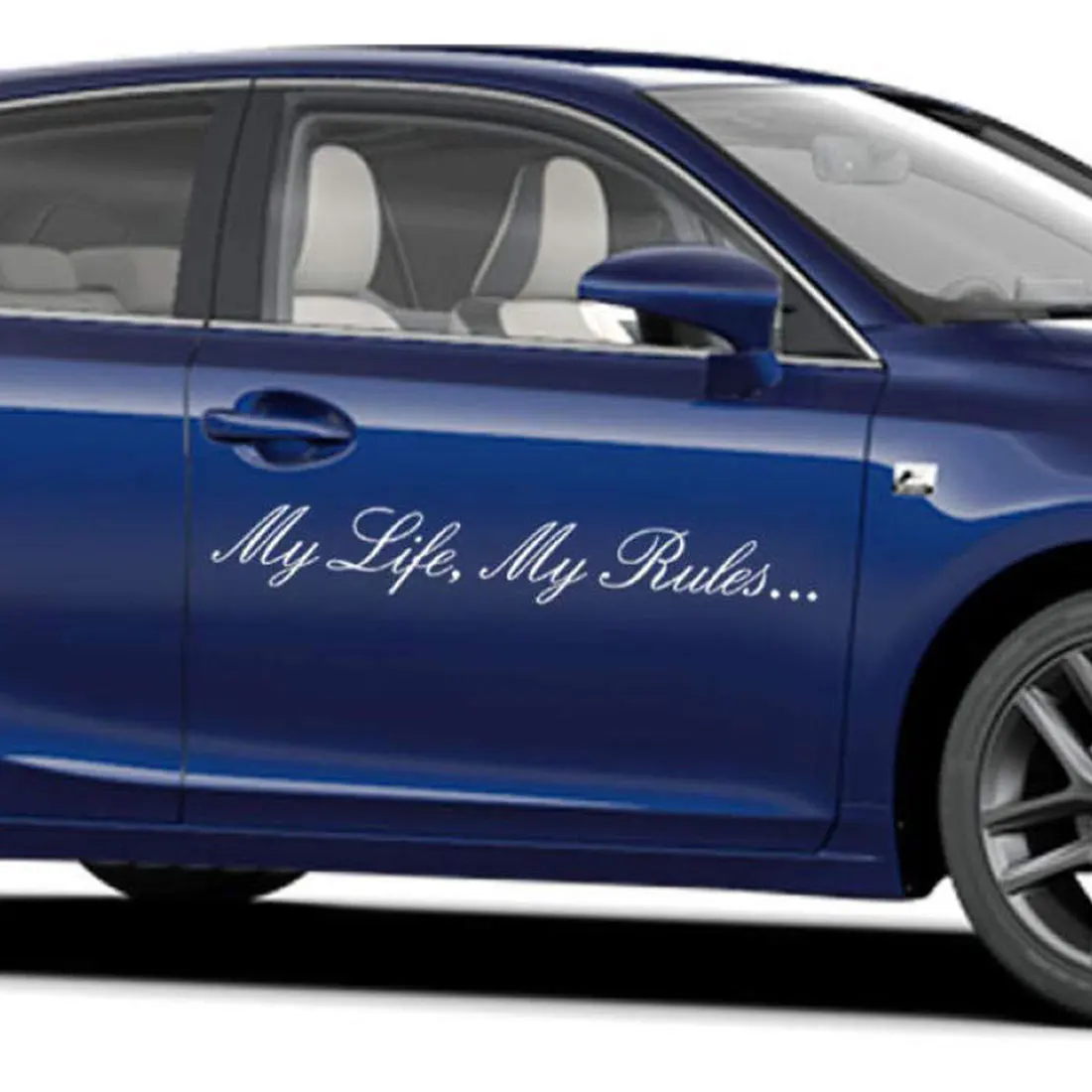 Автомобильные наклейки My life мои правила персональный текст отражательные