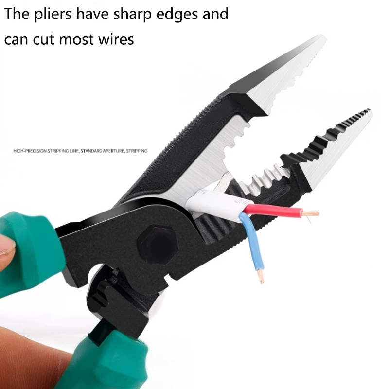 Многофункциональные плоскогубцы 9 в 1 с длинным носом комбинированные для