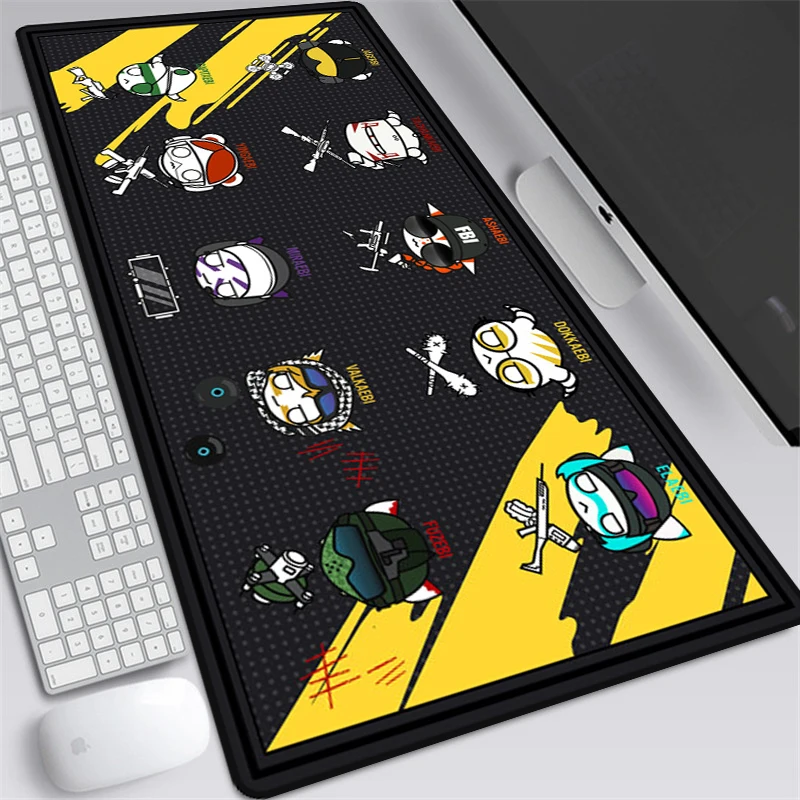 Rainbow Six Siege Gaming mouse pad XXL аниме компьютер большой 90x40 см Коврик для мыши геймер запирающийся край стол для портативного компьютера ноутбука коврик
