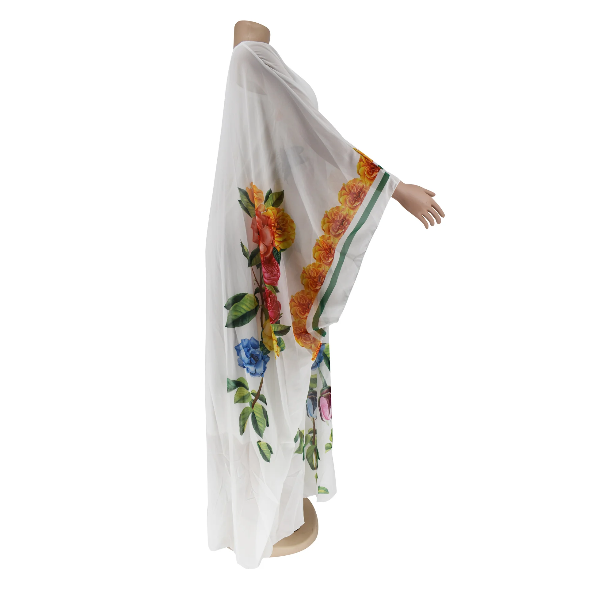 Tilapia-длинное шифоновое платье макси с длинными рукавами и эластичной внутренней