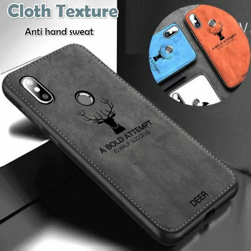 Fabric Cloth Pattern Cover Elk Deer TPU Case For Xiaomi Mi 9Lite CC9 E A2 A3 Lite 9/9T Pro Redmi 8A 8 7 7A Note 8 7 6 Pro Shell