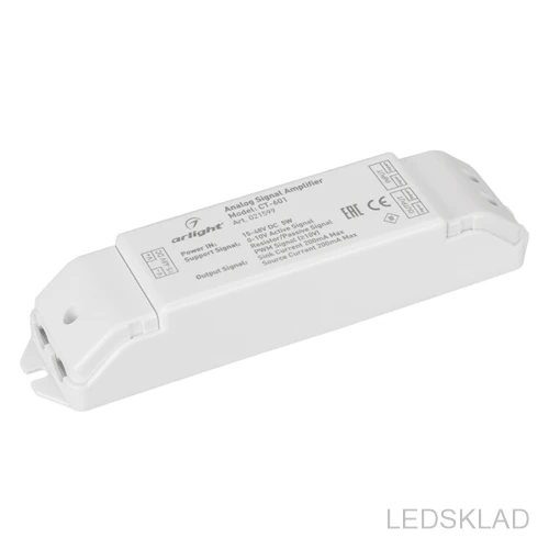 021599 Усилитель CT 601 (15 48V 0 10V) (ARL IP20 Пластик 1 год) 1шт. Arlight|Новизна освещения| |