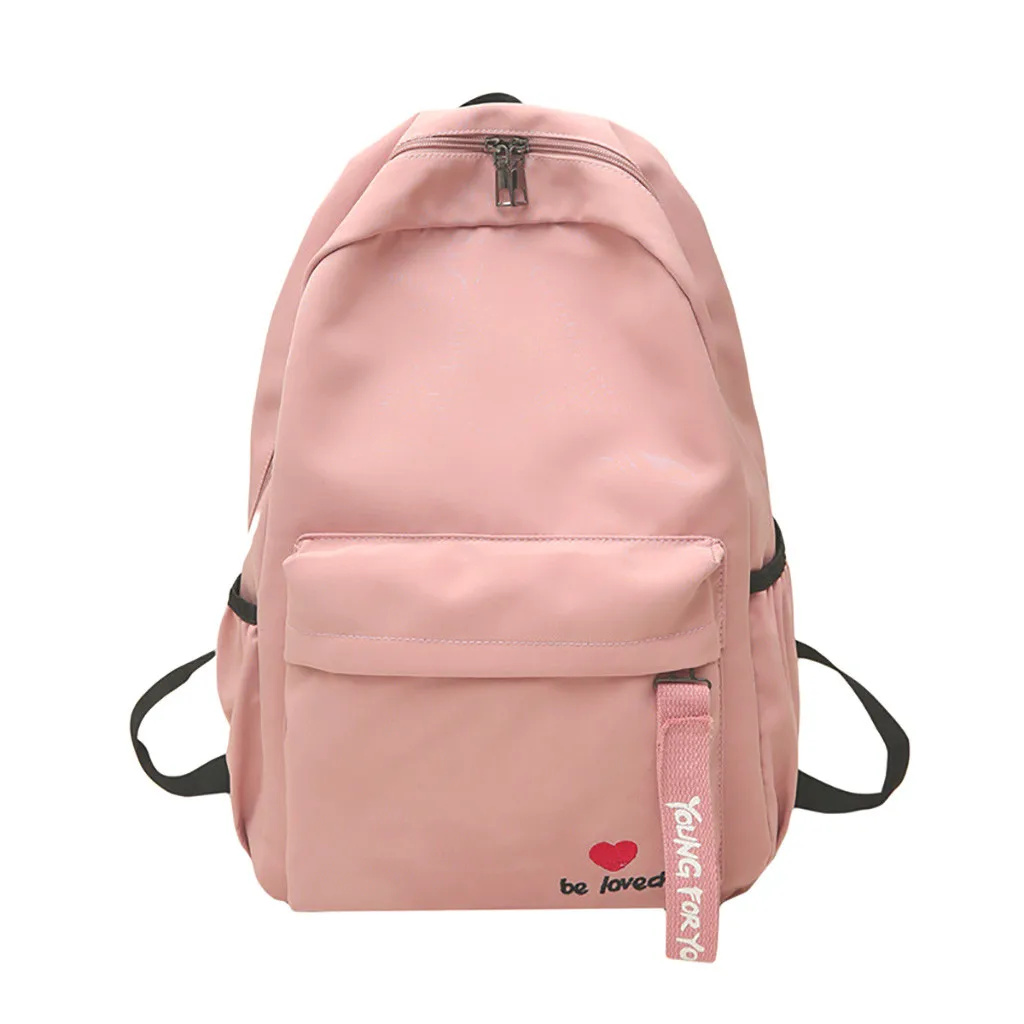 Повседневный стильный рюкзак для женщин Модный женский нейлоновый Одноцветный