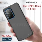 Чехол для зарядки аккумулятора HSTNBVEO 6800 мАч для OPPO Reno 4 Pro Чехол для аккумулятора для OPPO Reno 4 Портативный чехол для зарядки аккумулятора