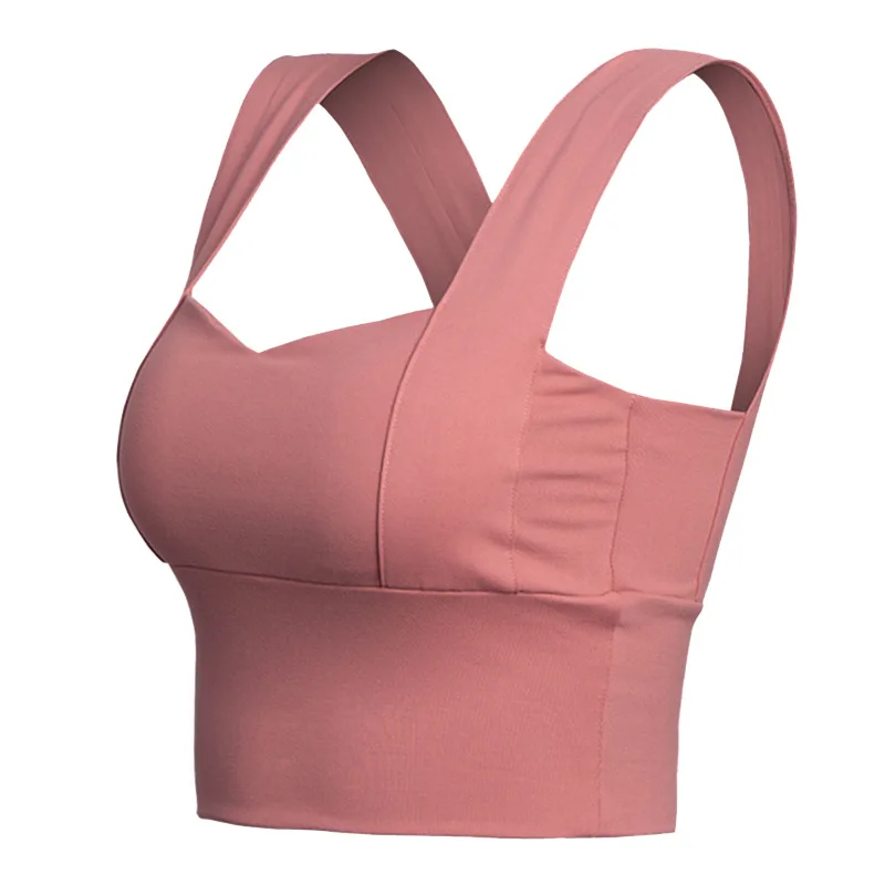 

High-strength shockproof sports underwear women's beauty vest-style yoga bra workout clothes top