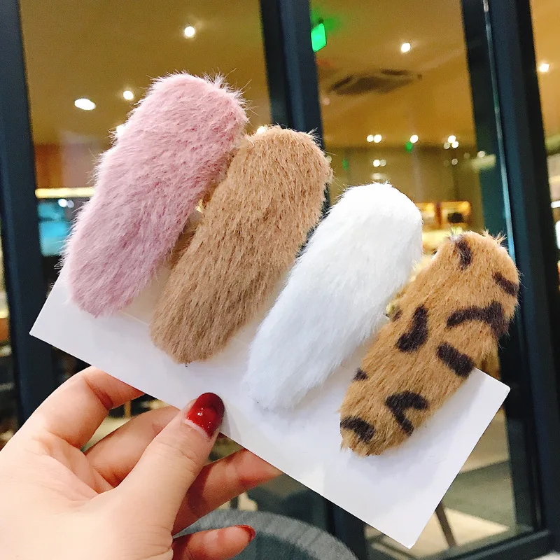 Винтаж с леопардовым принтом плюшевая повязка для волос клип Для женщин резинка