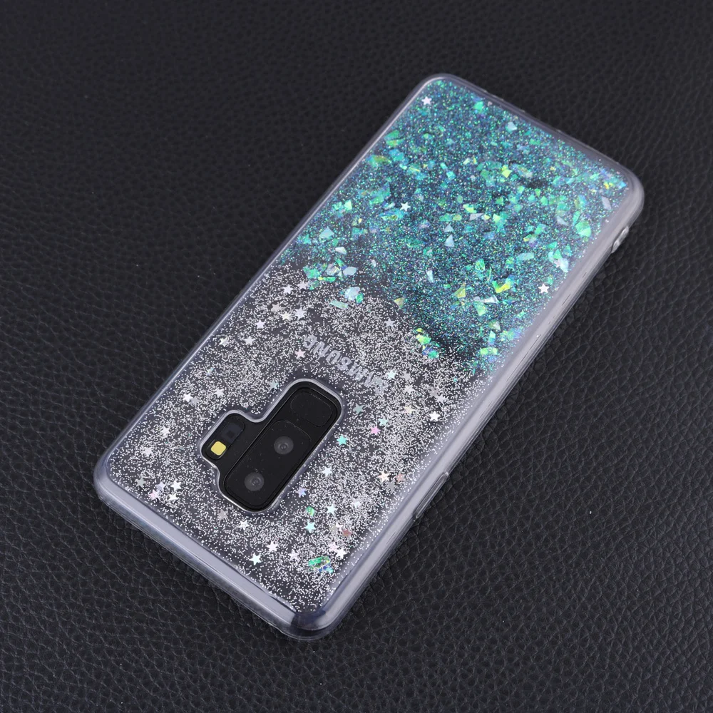 

Universal Phone Case Sparkling Silver Absorption Scratch Proof Soft Flexible TPU Phone Cover for S9 (Black)