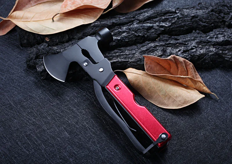 

Camping Accessories Survival Gear and Equipment Hatchet with Knife Axe Hammer Durable Sheath Gift Camping Equipment