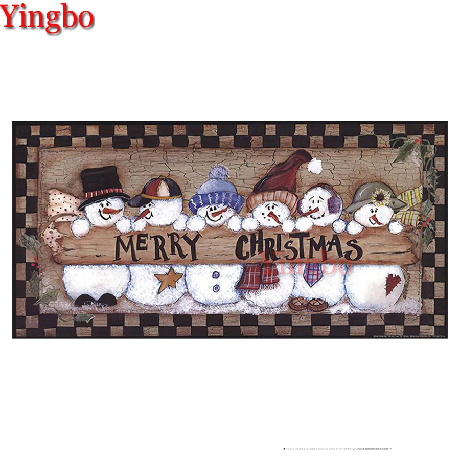 

5D алмазная вышивка Счастливого Рождества снеговик полный квадрат Diy алмазная живопись Стразы Вышивка крестиком Мозаика домашний декор