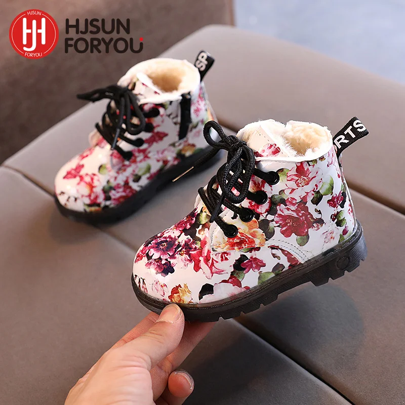 2021 детские ботинки для девочек и мальчиков Плюшевые Ботинки Martin модные кроссовки