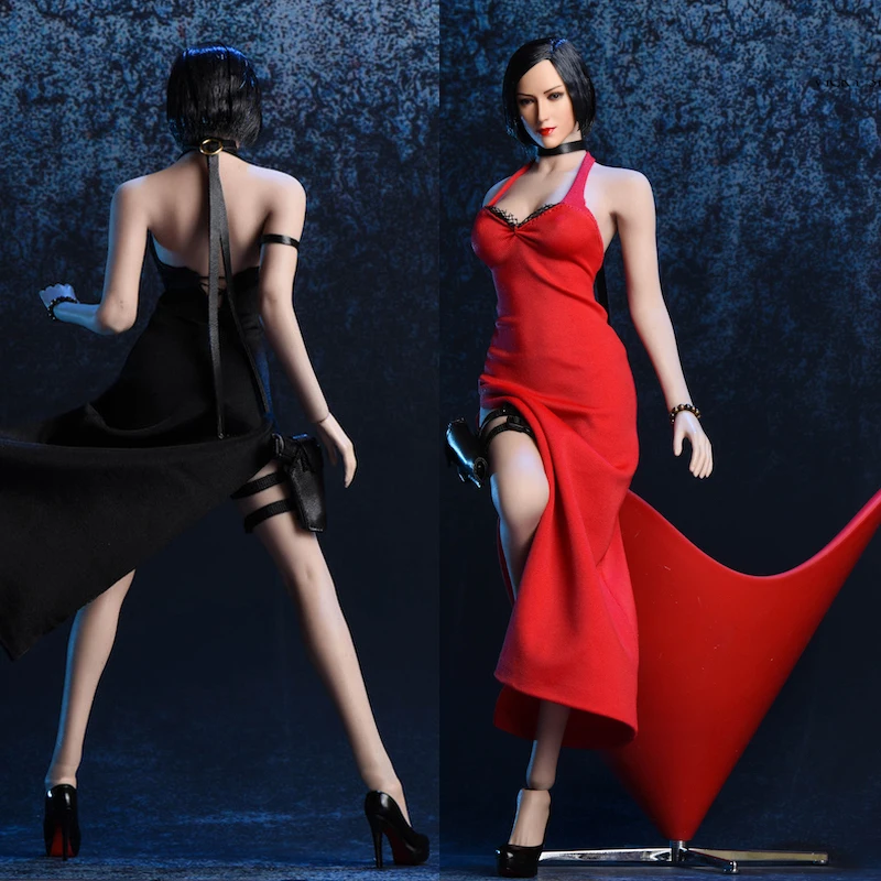 

vstoys 18XG14 1/6 Ada Wong Hanging Neck Long Skirt Evening Dress Soldier Clothes Model Fit 12'' Female Action Figure Body