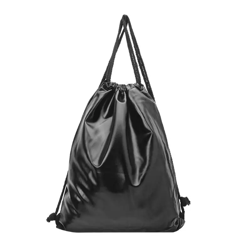 Waterproof Drawstring Backpack Bag PU Leather Women Sport Gym Sack Cinch Bags | Багаж и сумки