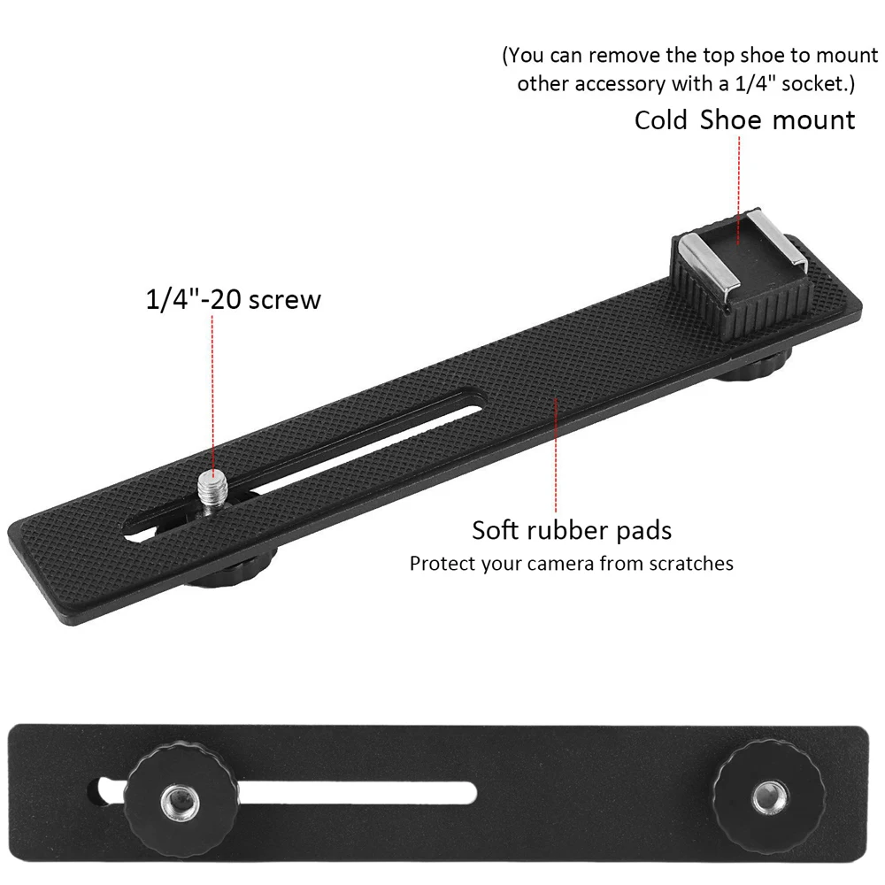 Прямой кронштейн для вспышки легкий держатель 1/4 дюйма винт крепление холодного