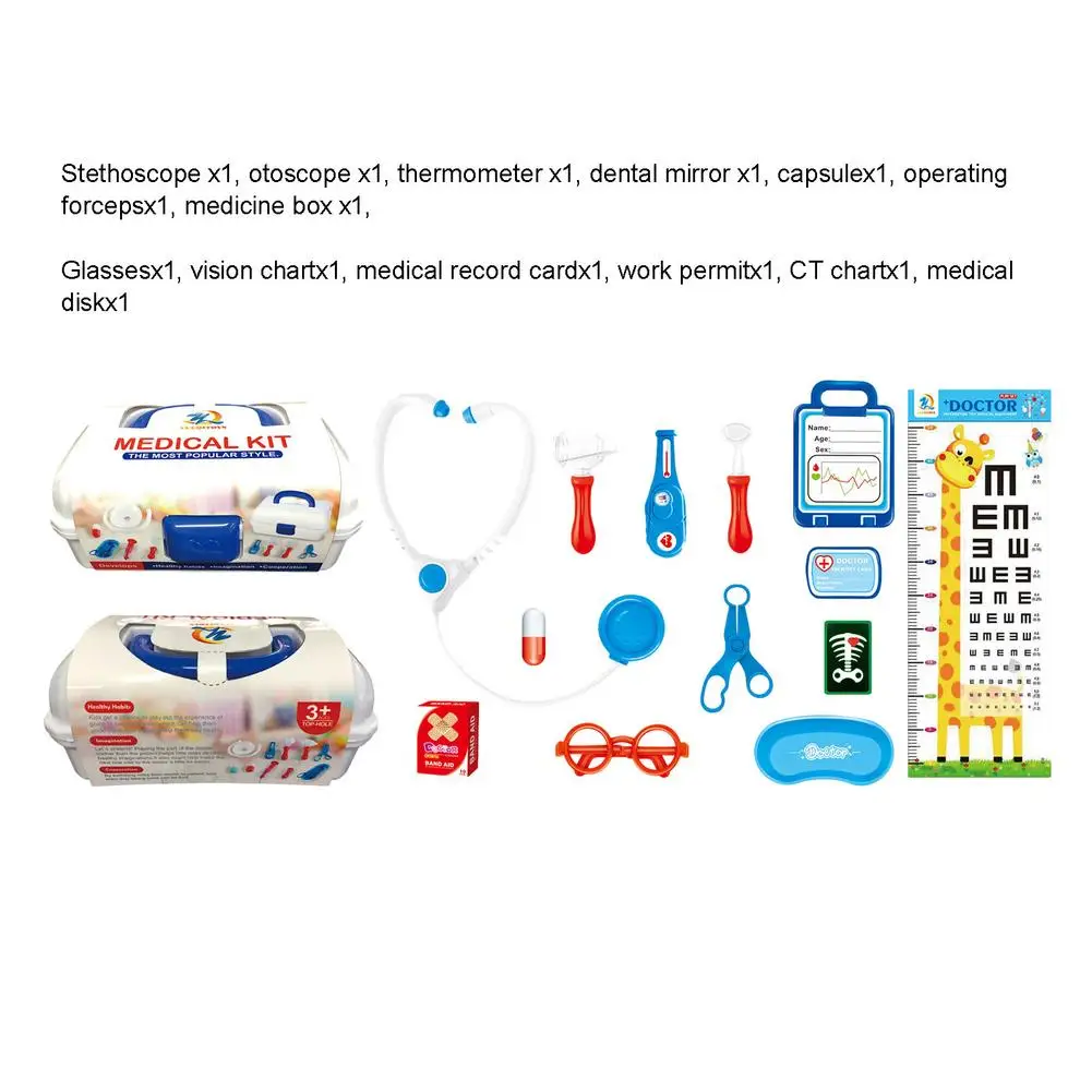 Набор детских игрушек-врачей электронный стетоскоп 16 оборудование с контейнером