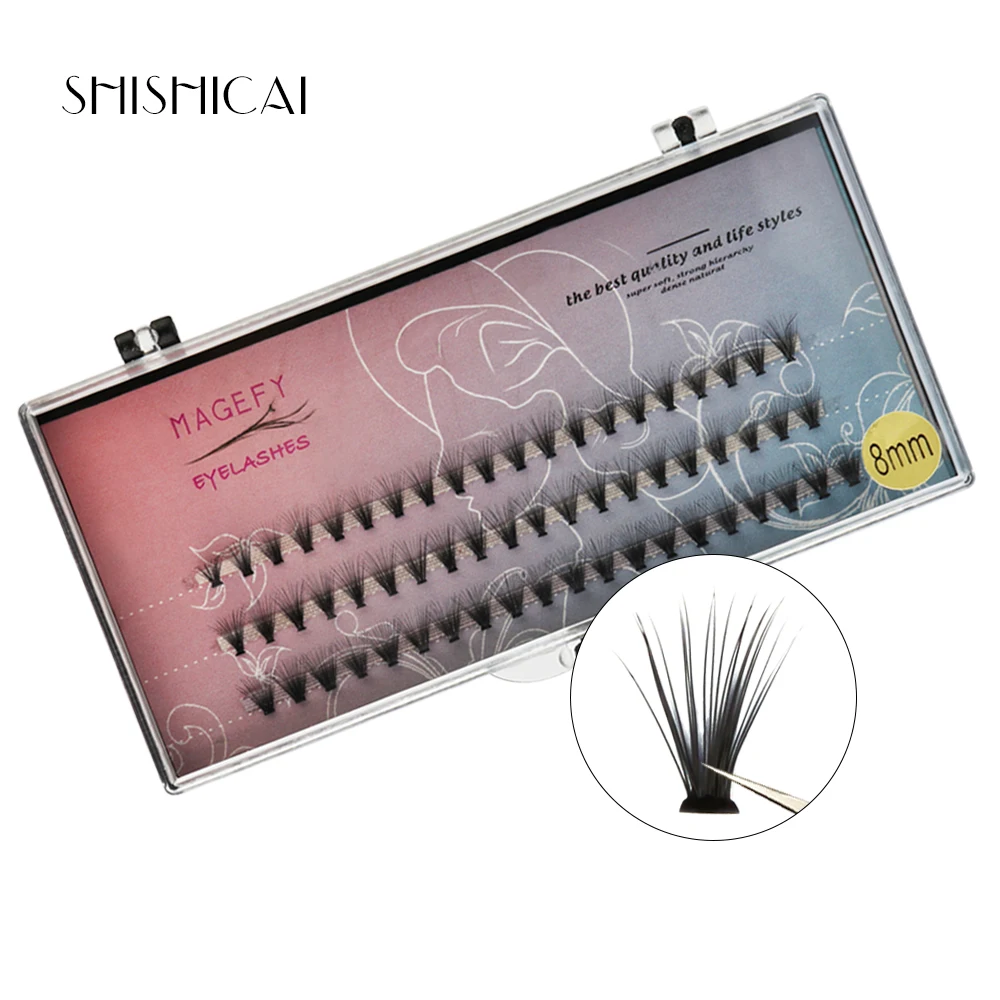 MAGEFY 60 шт. ресницы Индивидуальный накладные пучки профессиональный макияж ручной