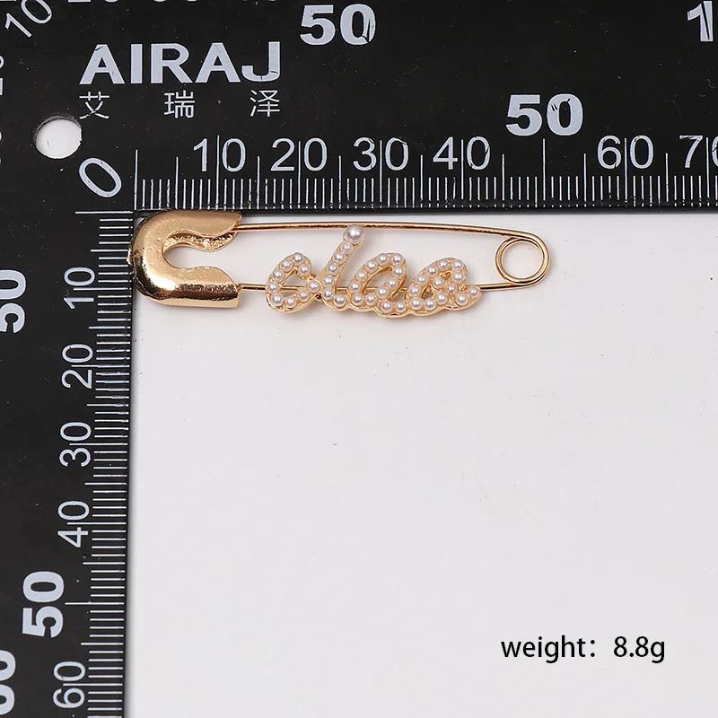 Панк Золото письмо безопасности Pin Paperclip серьги для женщин Уникальный дизайн кристалла заколки со стразами серьги Модные ювелирные изделия
